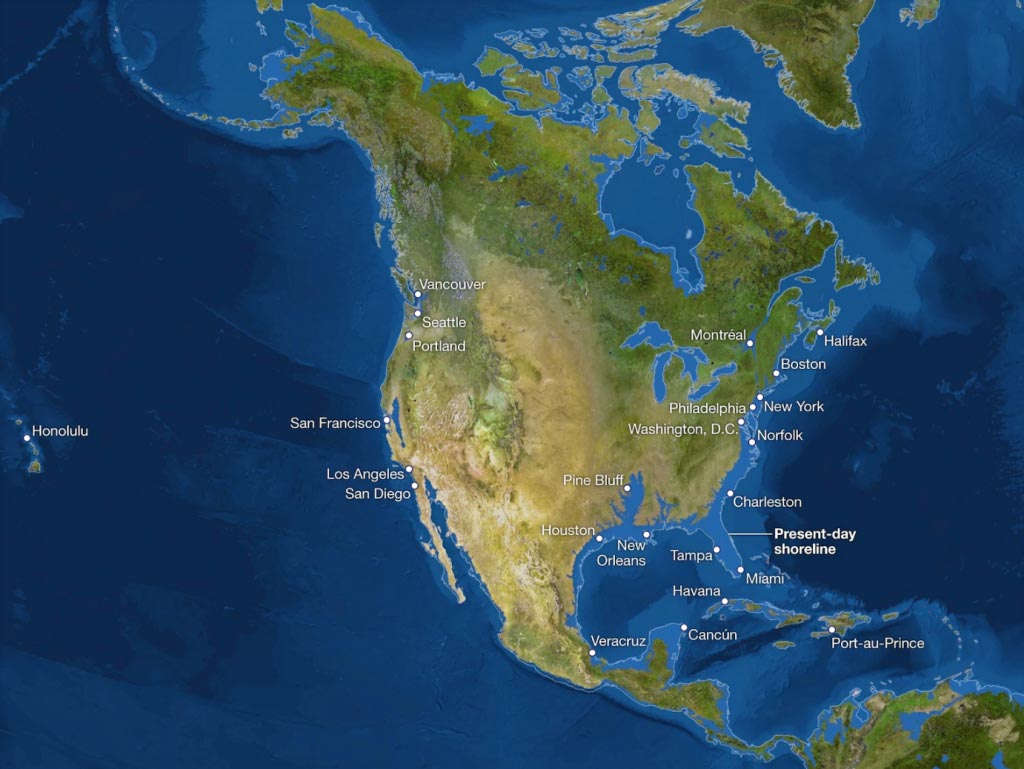 north america melted ice